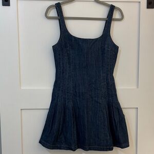 Olivaceous Dark Blue Mini Dress